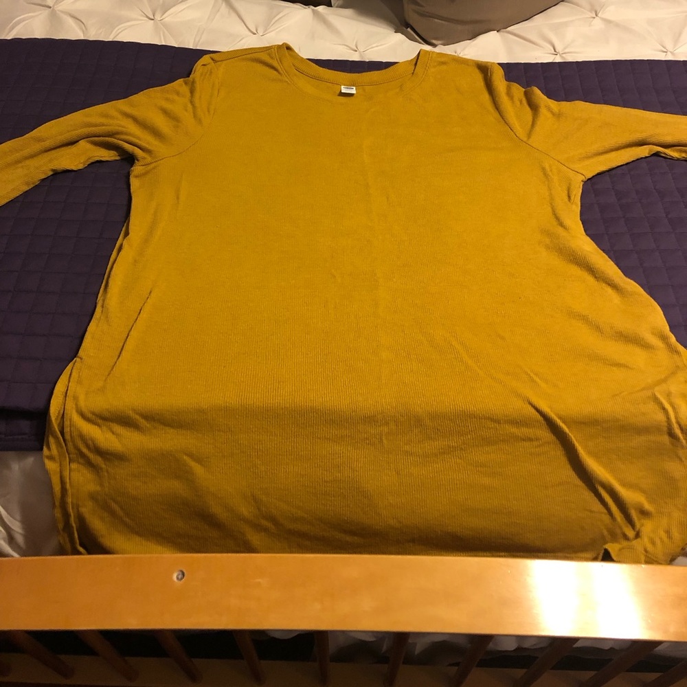 Mustard colored tunic sweater